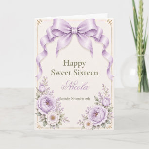 Cartão Arco Floral Coquete Sweet Sixteen