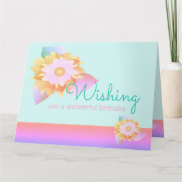 Cartão Arco-Íris Colorido Estilado