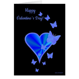 Cartão Arco-Íris Coração e Borboleta