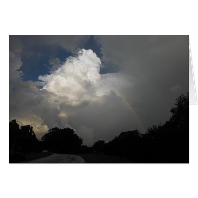 Cartão Arco-Íris da Esperança - Bênçãos e Fé (Frente horizontal)