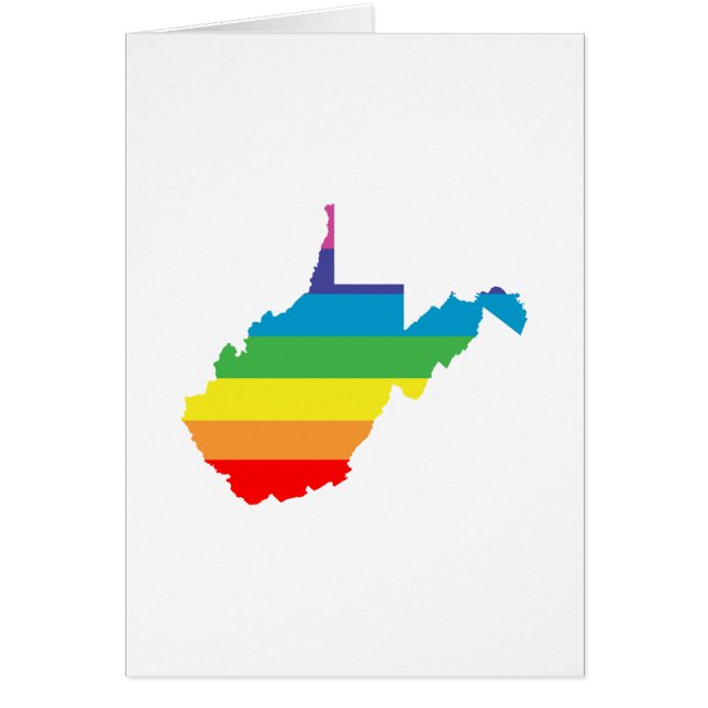 Cartão arco-íris da virgínia ocidental (Frente)