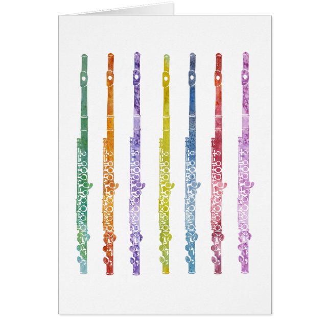 Cartão Arco-íris das flautas (Frente)