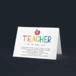 Cartão Arco-íris de Aquarela Moderna Obrigada Professor<br><div class="desc">Você é meu herói, professor. Presente perfeito para o seu professor favorito da escola primária no Natal, Volta às Aulas, Final de Ano ou Dia de Agradecimento aos Professores. Personalize com sua própria definição para criar um presente único, divertido e atencioso. Diga ao professor do seu filho o quanto ele...</div>