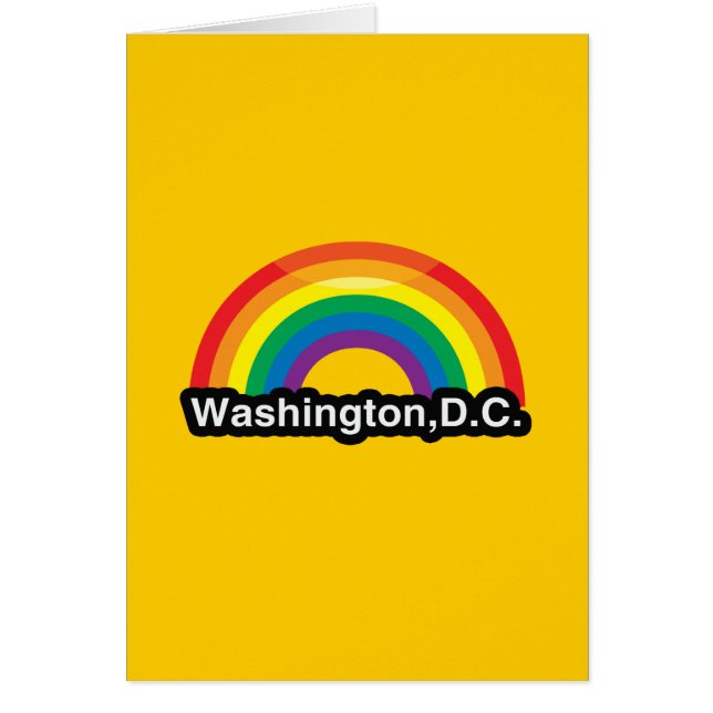CARTÃO ARCO-ÍRIS DE WASHINGTON C.C. LGBT ORGULHO (Frente)