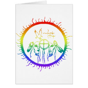 Cartão Arco-íris do Dois-Espírito