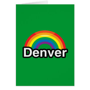 CARTÃO ARCO-ÍRIS DO ORGULHO DE DENVER LGBT
