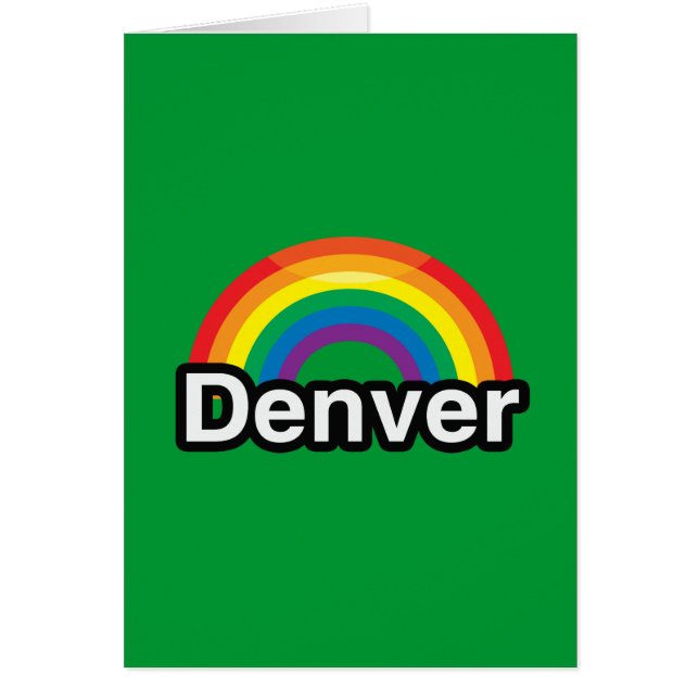 CARTÃO ARCO-ÍRIS DO ORGULHO DE DENVER LGBT (Frente)