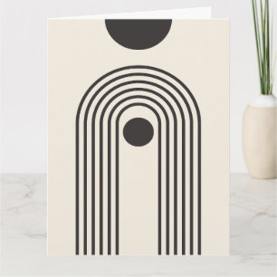 Cartão Arco-íris e Sol, Arte Geométrica Abstrata Boho