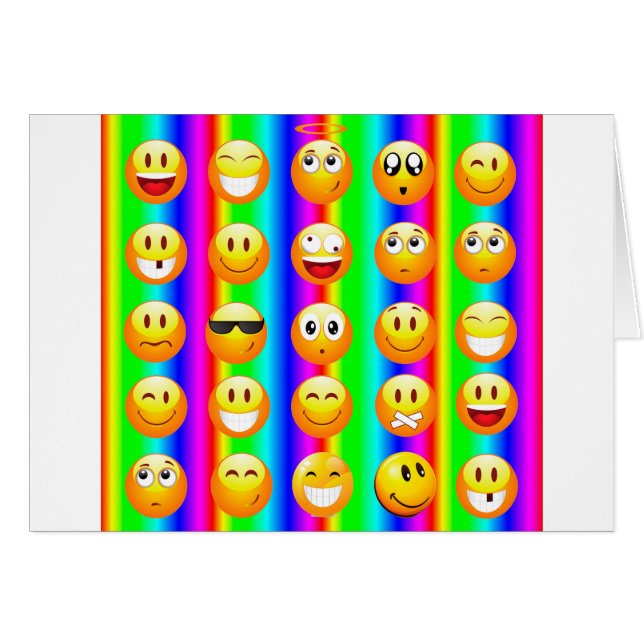 Cartão arco-íris emoji (Frente Horizontal)