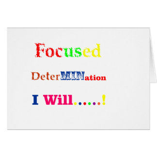 Cartão Arco-íris focalizado da determinação