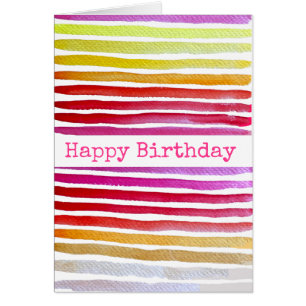 Cartão Arco-íris libra aquarela fofa