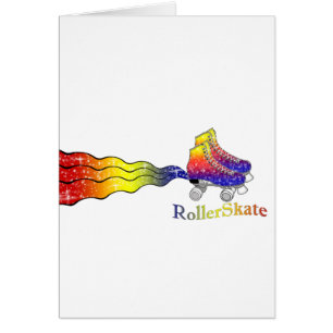 Cartão Arco-íris Rollerskates