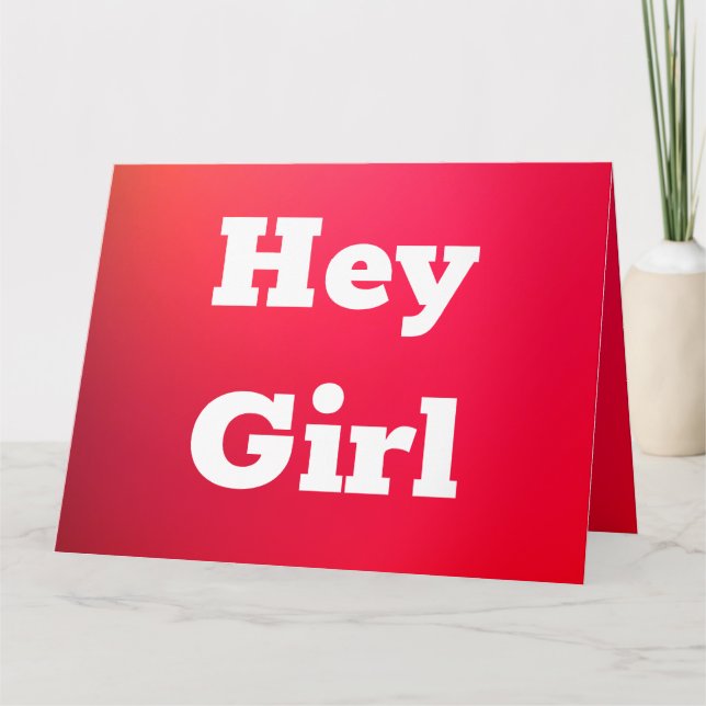 Cartão Arco-Íris Rosa E Vermelho Estimulando (Frente)