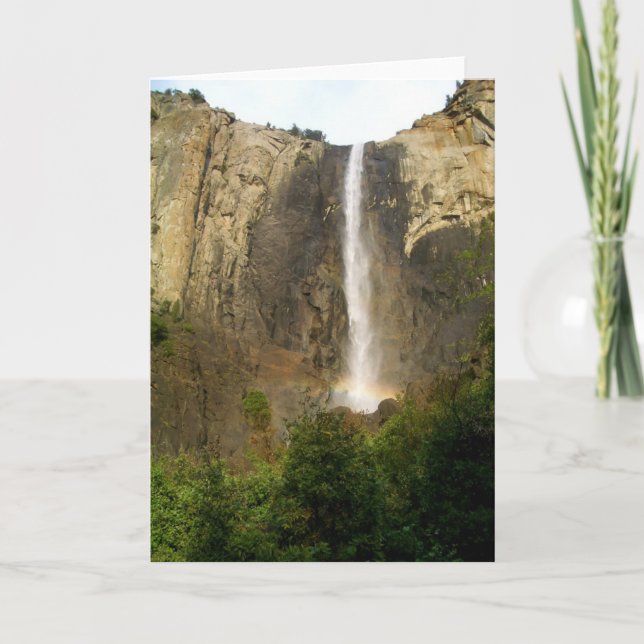 Cartão Arco-íris sobre quedas de Bridalveil (Frente)