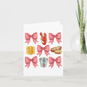 Cartão Arco rosa Crawfish Boil Y2k Girl Aest