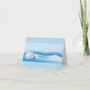 Cartão Arctic Igloo Blue Note Card