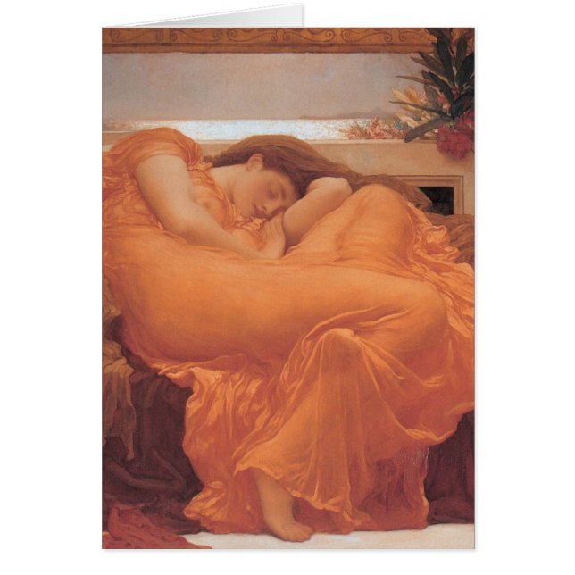 Cartão Ardendo junho por Frederick Leighton (Frente)