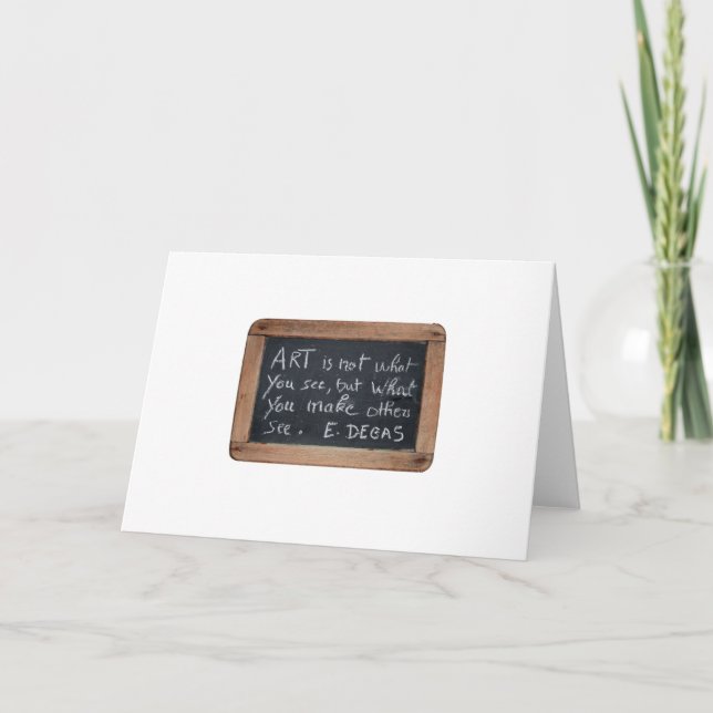 Cartão Ardoise 03 Artista cita Degas Card (Frente)