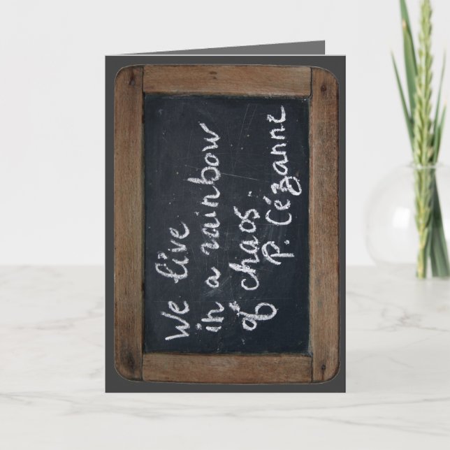 Cartão Ardoise Rustic School Slate Cezanne's Cote H Card (Frente)