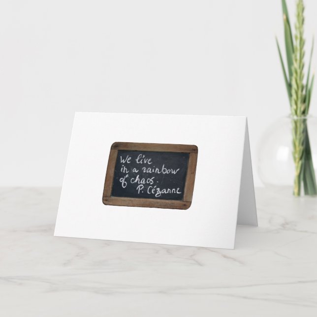 Cartão Ardoise Rustic School Slate Cezanne's Cote W Card (Frente)