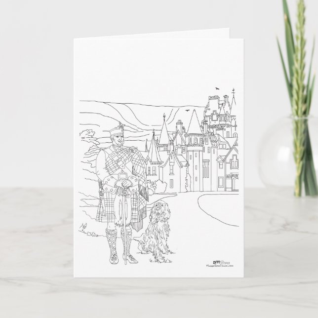 Cartão Ardverikie House Highlander Gordon Setter (Frente)