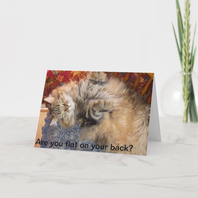 Cartão Are you flat on your back? Vanya can help. (Frente)