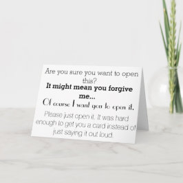 Cartão Are you sure? Apology Card