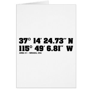 Cartão ÁREA 51 - coordenadas