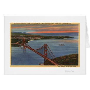 Cartão Áreas de ponte e baía de portões de Ouro