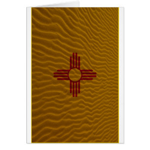 Cartão Areia da sobremesa da bandeira de New mexico