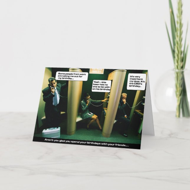 Cartão Aren't you glad you HAVE Friends (Frente)