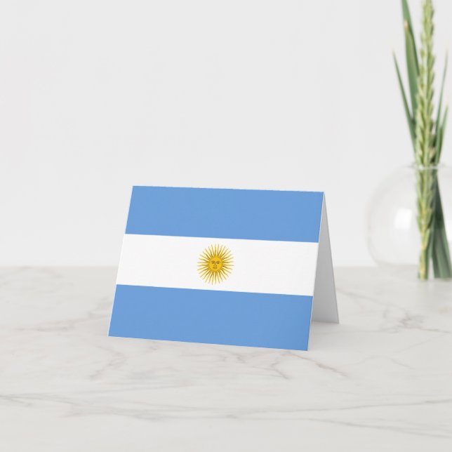 Cartão Argentina Flag Notecard (Frente)