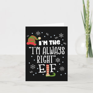 Cartão Argue Elf Matching Family Group Natal T Xmas W