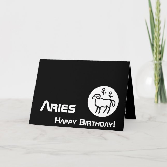 Cartão Aries, Aniversário! (Frente)
