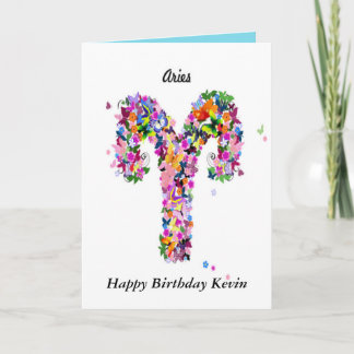 Cartão Aries Astrology Birthday Card