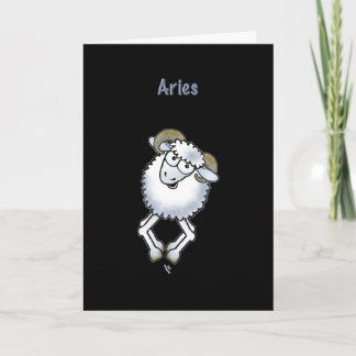 Cartão Aries carneiro de aniversário Zodiac