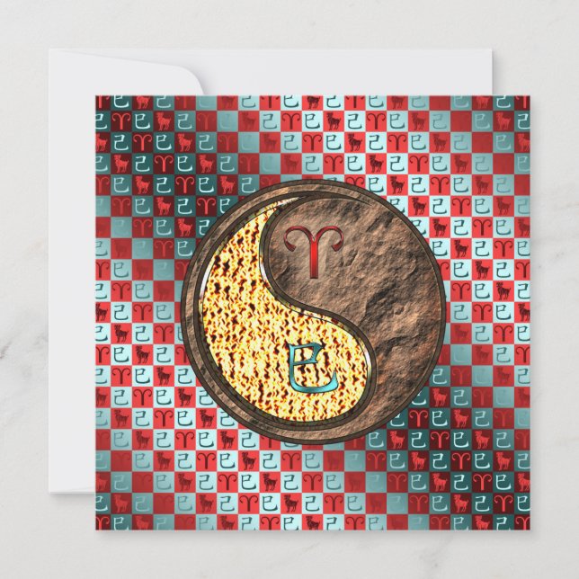 Cartão Áries & Cobra da Terra (Frente)