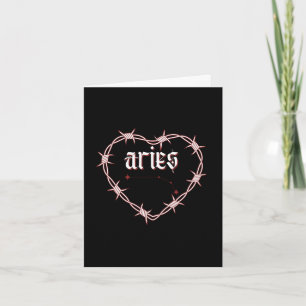 Cartão Aries Constulation Gothic Edgy Celestial Aries Ari