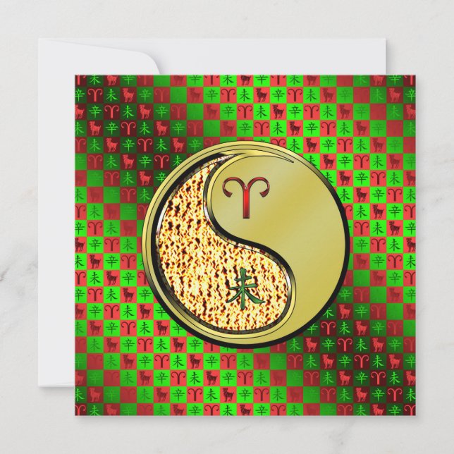 Cartão Aries e Cabra Metálica (Frente)