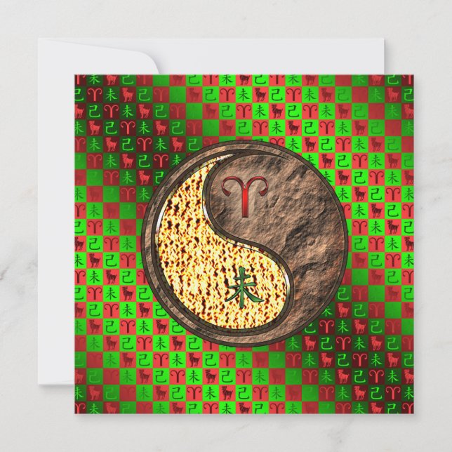 Cartão Aries & Earth Goat (Frente)