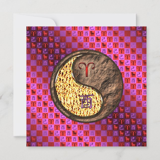 Cartão Aries & Earth Rooster (Frente)