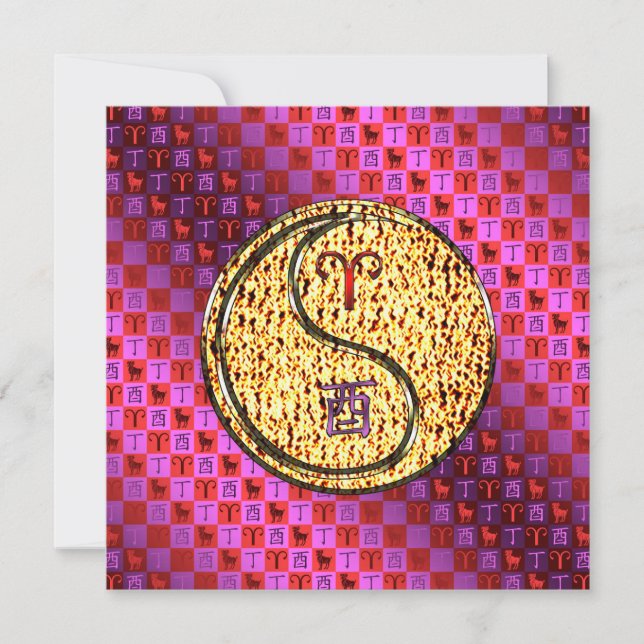 Cartão Aries & Fire Rooster (Frente)