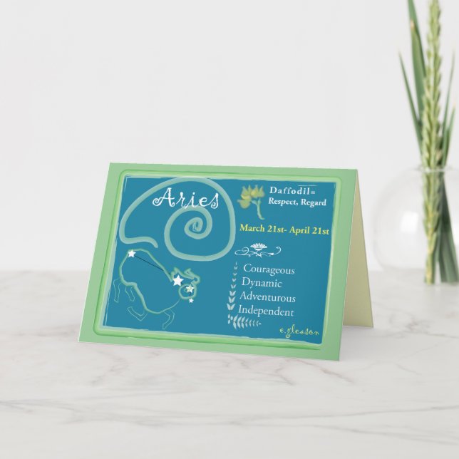 Cartão Aries March Greeting Card (Frente)