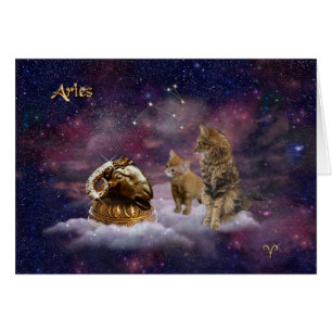 Cartão Aries para Cat Lovers