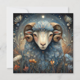Cartão Aries Ram Zodiac Astrology Celestial Birthday