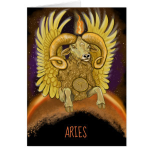 Cartão Aries - Sinal Zodiac