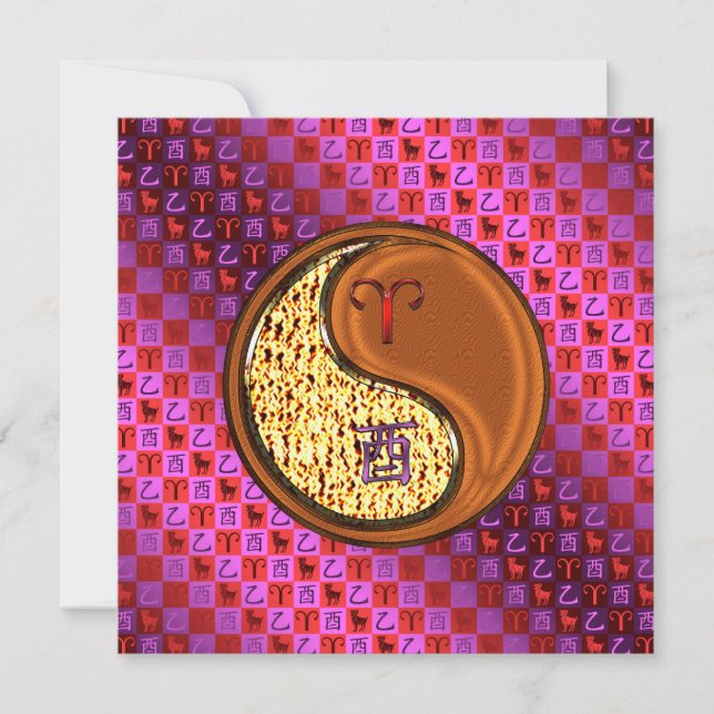 Cartão Aries & Wood Rooster (Frente)