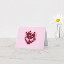 Cartão Aries Zodiac Pastel Heart Cake