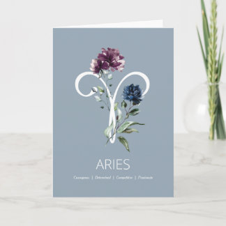 Cartão Aries Zodiac - Símbolo de Birthday Card