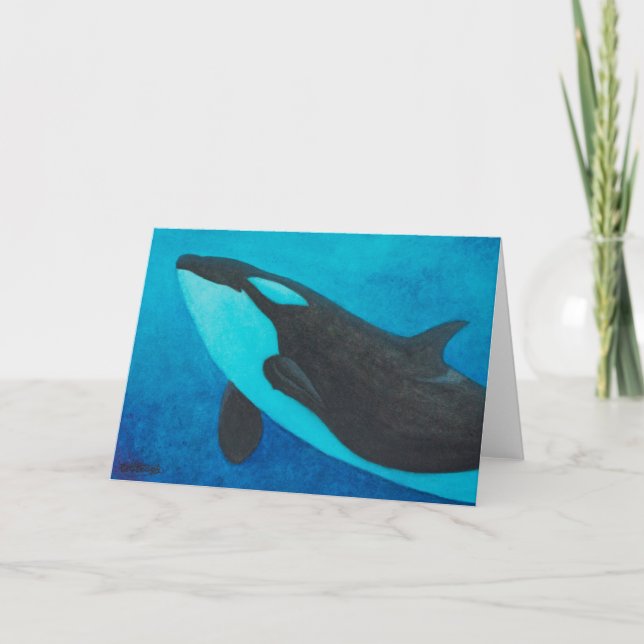 Cartão "Arise" Killer Whale / Orca blank greeting cards (Frente)
